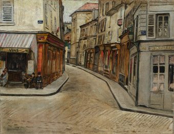 Rue au Pain, Saint-Germain-en-Laye, tableau de Nathan Grunsweigh, vendu par la galerie Marek & Sons.