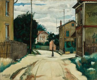 The crossroad, tableau de Nathan Grunsweigh, vendu par la galerie Marek & Sons.